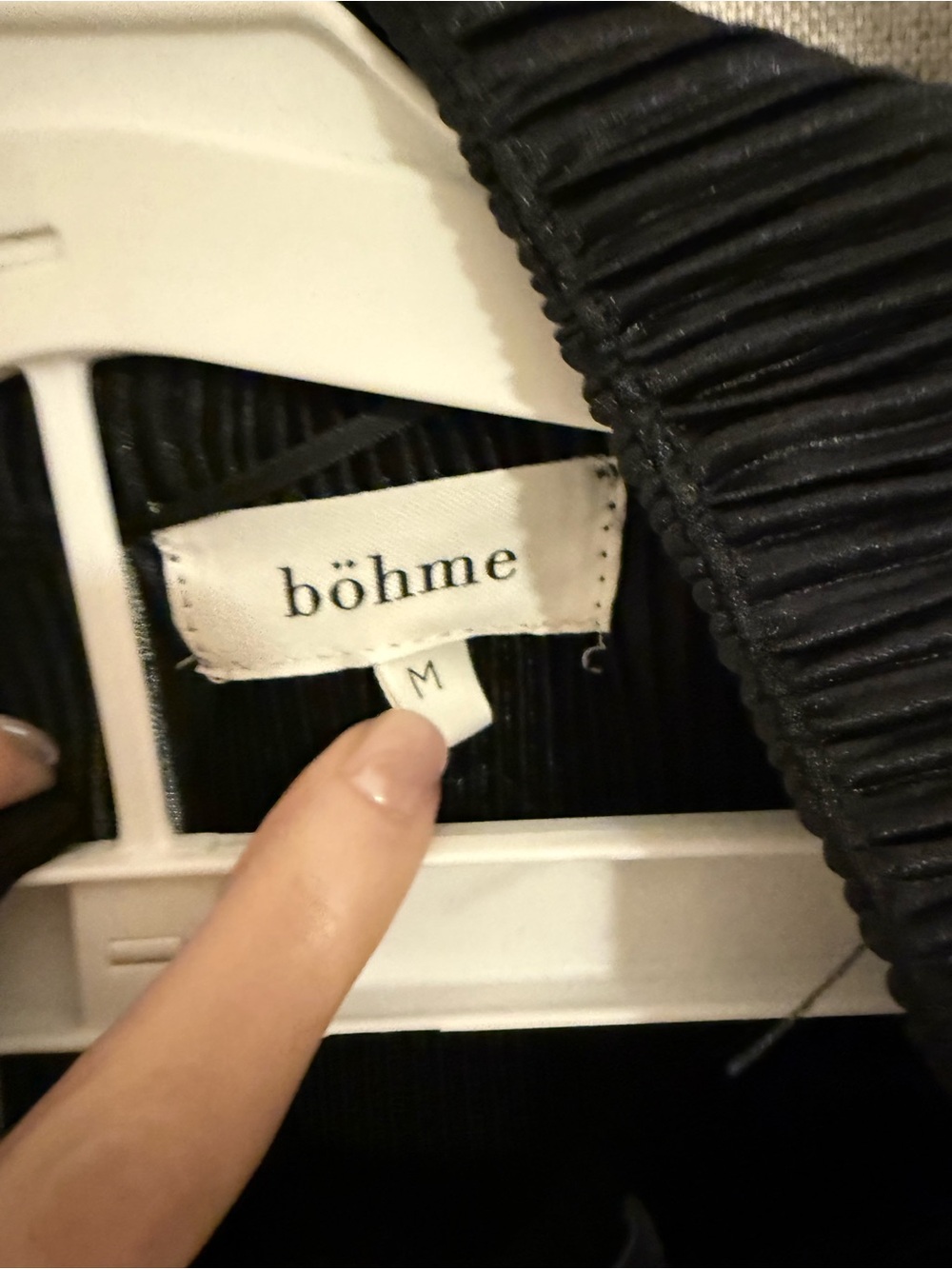 Bohme Ribbed Black Satin Lounge Set M/L - Picture 2 of 5